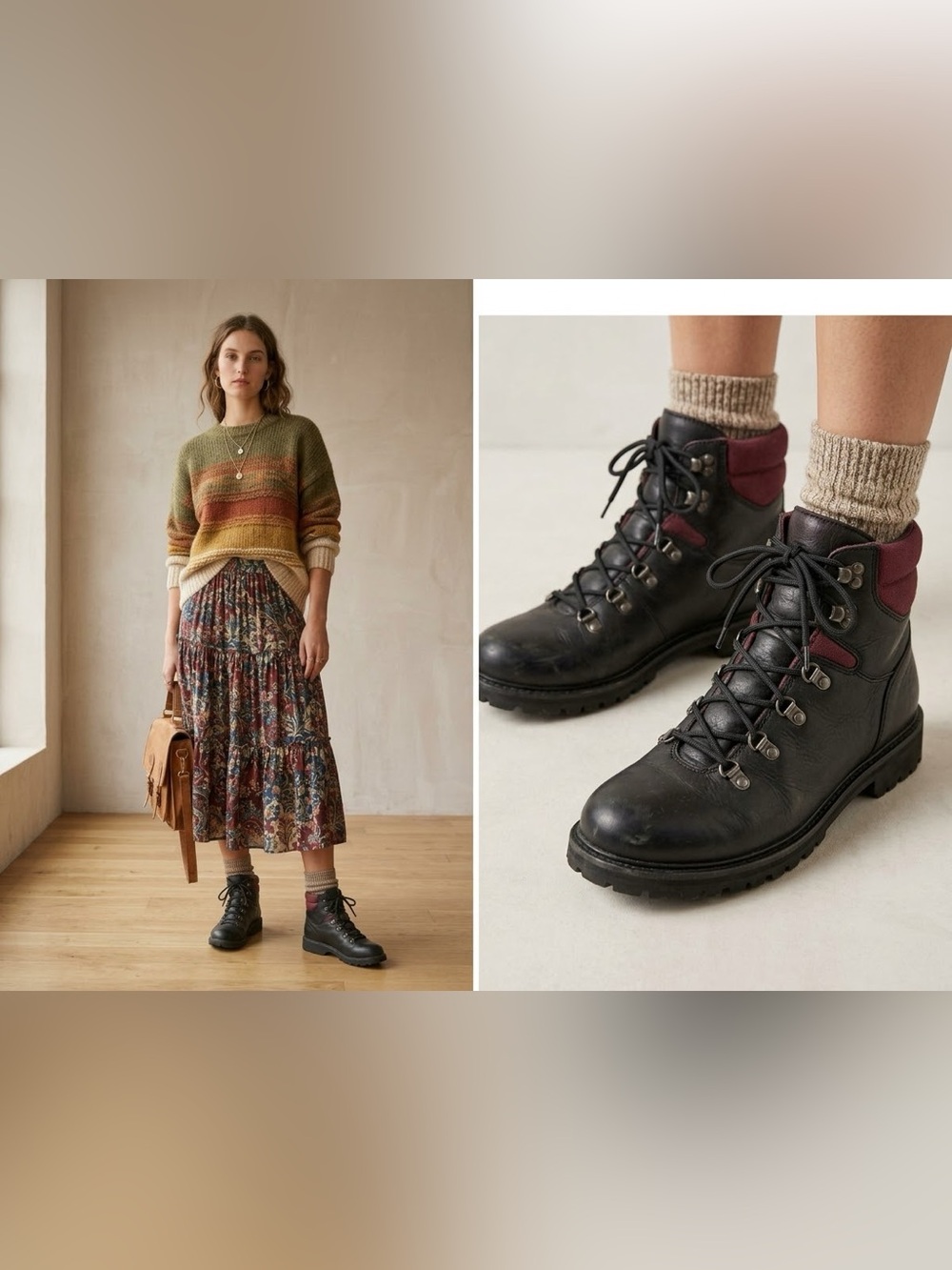 SOREL Retro Unisex Laurentian Leather Boots | Waterproof | Hiker Combat | 40.5